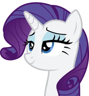 😏 6de81fc0 Rarity My Little Pony Pony, Cartone animato, Animale, Equino, Cavallo, Rarity, MyLittlePony telegram sticker