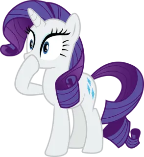 😶 b2dc0ff5 Rarity My Little Pony Rarità, My Little Pony, cartone animato, unicorno, criniera, carino telegram sticker