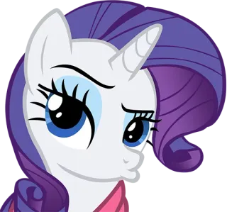 😏 d7fff404 Rarity My Little Pony cartone animato, pony, carino, viola, bianco, animazione telegram sticker