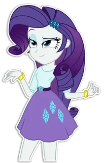 😏 0c566f9c Rarity My Little Pony Rareté, My Little Pony, Equestria Girls, Dessin animé, Poney, Fille telegram sticker