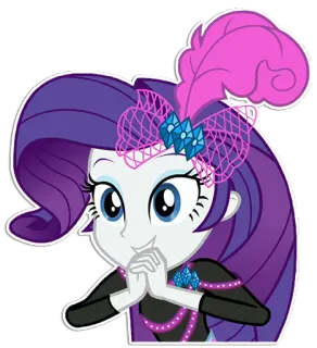 🙏 7f98d1cf Rarity My Little Pony: Equestria Girls rare, my little pony, equestria girls, dessin animé, amitié, mode telegram sticker