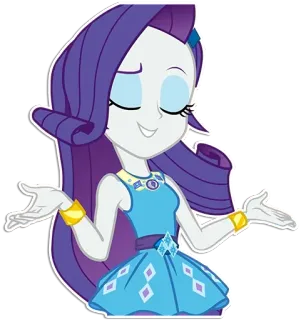 👐 a280d914 Rarity My Little Pony: Equestria Girls rareté, equestria girls, animé, dessin animé, mode, poney, fille telegram sticker