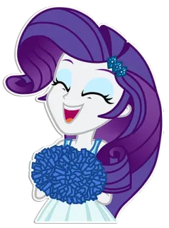 😄 c2606e17 Rarity My Little Pony: Equestria Girls Rareté, My Little Pony, Equestria Girls, dessin animé, personnage, animé telegram sticker