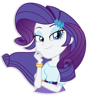 🤔 ddb7ba37 Rarity My Little Pony dessin animé, My Little Pony, Rarity, fille, personnage telegram sticker