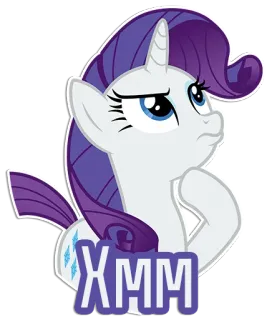 🤔 652b9e20 Rarity My Little Pony XMM 마이 리틀 포니, 레리티, 만화, 유니콘, 귀여운, 포니 telegram sticker