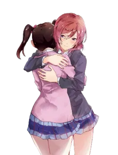 💖 c160d0d2 Anime, Abraço, Amizade, Fofo, Desenho animado, Garotas, Amor telegram sticker