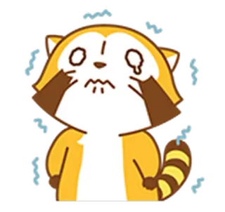 🤢 0c8a90bf sedih, menangis, rakun, emosional, kartun telegram sticker