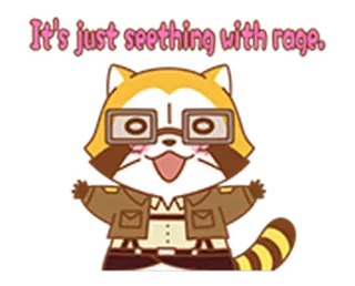 👤 fa07eb3e It's just seething with rage. kartun, kemarahan, rakun, marah, mendidih, emosi, kacamata telegram sticker