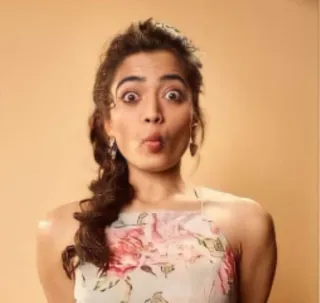 😳 478e7126 ผู้หญิง, ภาพเหมือน, สีหน้า, บุคคล, ลายดอกไม้, กลางแจ้ง telegram sticker