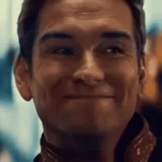 🎈 a119621f Homelander The Boys Superheld, Bösewicht, Grinsen, böse, TV-Show telegram sticker