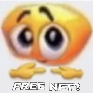 🎁 1a0b3728 FREE NFT? nft, mème, emoji, culture web, humour, art numérique whatsapp sticker