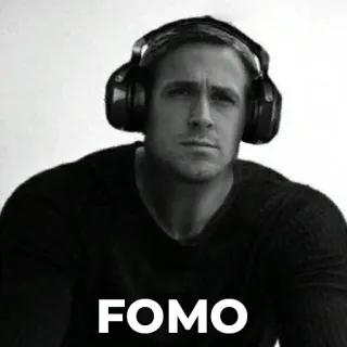 😔 95ed29db FOMO FOMO, peur de manquer qqch, casque, portrait whatsapp sticker