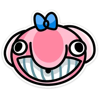 🐭 3de2f154 ピンク, 漫画, 顔, ステッカー, リボン, 幸せ, キャラクター telegram sticker