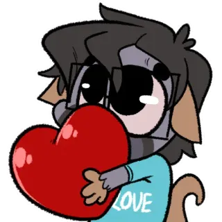 ❤️ 6c3f46a4 LOVE liefde, hart, schattig, cartoon, dier, geanimeerd telegram sticker
