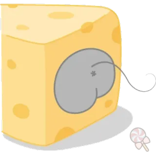 🐀 45eec1ba cheese, mouse, cartoon, cute, funny, food telegram sticker
