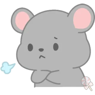 🐀 742a229f mouse, cartoon, animal, cute, sad, lollipop telegram sticker