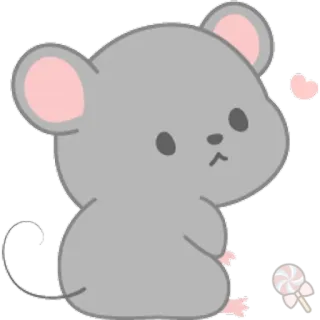 🐀 79a40db8 mouse, cartoon, cute, animal, sticker, kawaii, illustration telegram sticker
