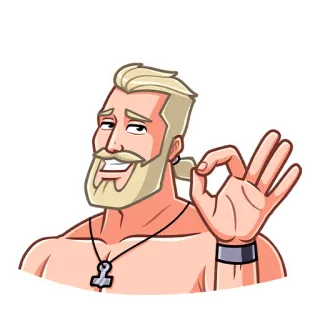 👌 618f56ab 男性, OK, 同意, ポジティブ, 金髪, 笑顔 telegram sticker