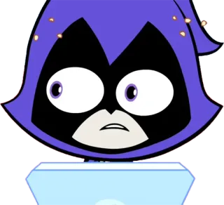 🖤 12867a96 Raven Teen Titans Go! Raven, Teen Titans Go!, Cartoon, Superhero, Animated telegram sticker