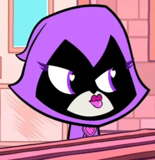 🖤 354181ba Raven Teen Titans Go! cartoon, character, television, Raven, Teen Titans Go telegram sticker