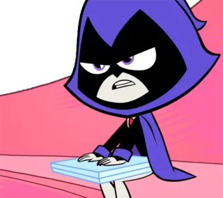 🖤 5a65e556 Raven Teen Titans Go! Raven, Teen Titans Go!, cartoon, superhero, tv show telegram sticker