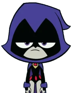 🖤 ee312371 Raven Teen Titans Raven, Teen Titans, cartoon, superhero telegram sticker