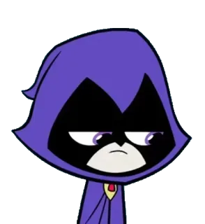 🖤 faf5eb97 Raven Teen Titans Go! cartoon, character, magic, superhero, teen titans, raven telegram sticker