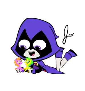 Ravena Teen Titans✡BY @♏️ajinBoo telegram stickers