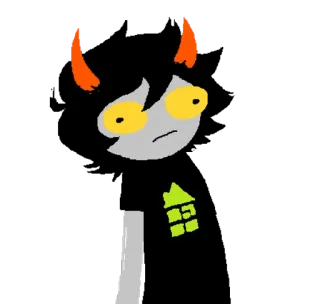 😳 28975090 Karkat Vantas Homestuck Karkat, Homestuck, Troll, Chifres, Pele cinza, Personagem, Webcomic telegram sticker