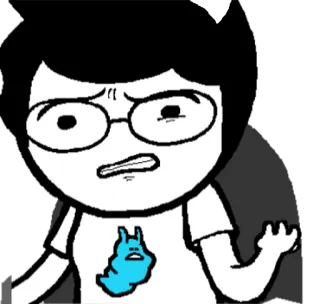 🤥 75ec1ba1 John Egbert Homestuck John Egbert, Homestuck, Webcomic, Personagem, MS Paint Adventures telegram sticker