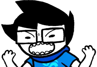 😶 7728baaa John Egbert Homestuck Desenho animado, Webcomic, John Egbert, Homestuck, Bravo, Meme telegram sticker