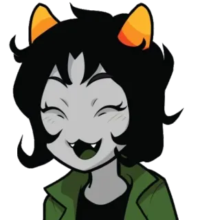 😄 ea193b3f Desenho animado, Garota, Orelhas de gato, Sorriso, Retrato telegram sticker