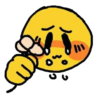 💐 00aebfd2 Emoji, Verdrietig, Huilend, Schattig, Tekening telegram sticker