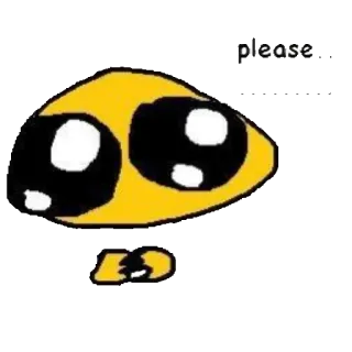 🥺 47422062 please Emoji, schattig, geel, smekend telegram sticker