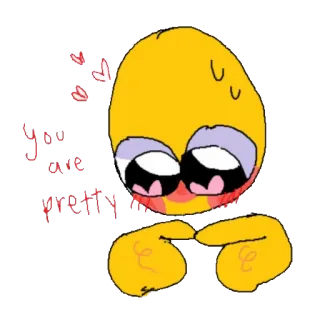 🥰 f20f2314 You are pretty schattig, emoji, mooi, liefde telegram sticker