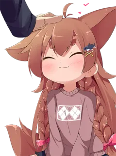 😊 bbce6988 gadis anime, usap kepala, imut, kawaii, gadis serigala telegram sticker