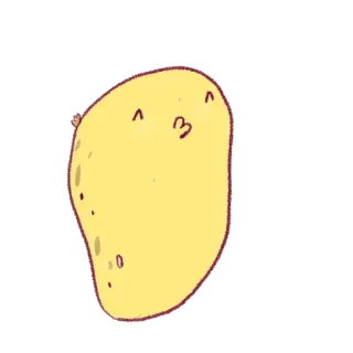 😙 3944bed6 potato, kawaii, cute, food telegram sticker
