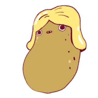 👩 65bc2486 potato, cartoon, funny, food telegram sticker