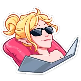 Рей и Эвер на каникулах @TgSticker telegram stickers