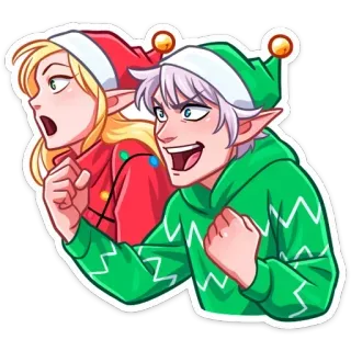 Рей и Эвер от @stickers_vk telegram stickers