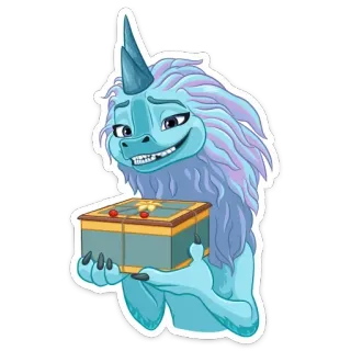 🎁 6b5969d4 Sisu Raya and the Last Dragon มังกร, ซิสุ, รายา, ดิสนีย์, แอนิเมชั่น, ของขวัญ telegram sticker