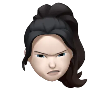 🎡 10d53bd1 Emoji, Twarz, Zły, Rozdrażniony, Sfrustrowany, Memoji telegram sticker