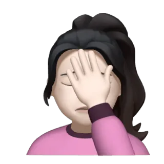 🎡 d2bccdf2 Facepalm, Emoji, Frustracja, Rozczarowanie, Memoji, Irytacja telegram sticker