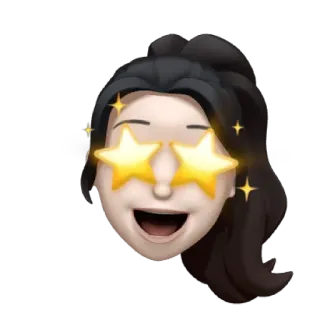 🎡 e9abbbc0 emoji, gwiazdki w oczach, świętowanie, kobieta, ekscytacja, szczęśliwy, zabawa telegram sticker