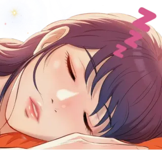 😴 20840ad0 спящий, сон, дремота, аниме, мультфильм, милый, девушка whatsapp sticker