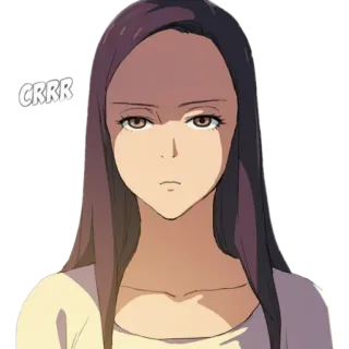 😠 daeebe49 CRRR женщина, аниме, манга, серьезный, выражение whatsapp sticker