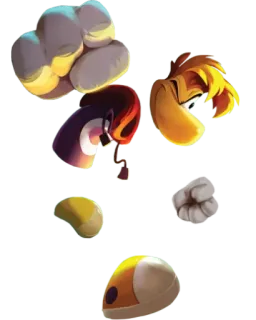 👊 41ed8a85 Rayman วิดีโอเกม, ตัวการ์ตูน, เรย์แมน, เกม telegram sticker