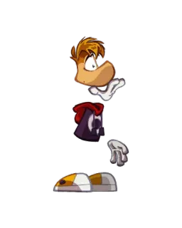 🤔 dec30ca5 Rayman เรย์แมน, ตัวละครวิดีโอเกม, เกมแพลตฟอร์ม, การ์ตูน telegram sticker