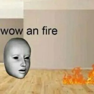 🔥 1b9e3af2 wow an fire Meme, Api, Lucu, Aneh, Absurd, Internet whatsapp sticker