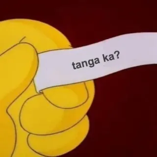 😪 aadade7b tanga ka? simpsons, kue keberuntungan, pertanyaan, hinaan, kartun, humor whatsapp sticker